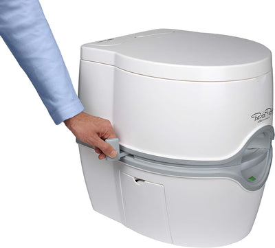 Thetford 92306 Porta Potti 565E (Elektric) Tragbare Toilette, Weiss-Grau, 448 x 388 x 450 mm Porta P