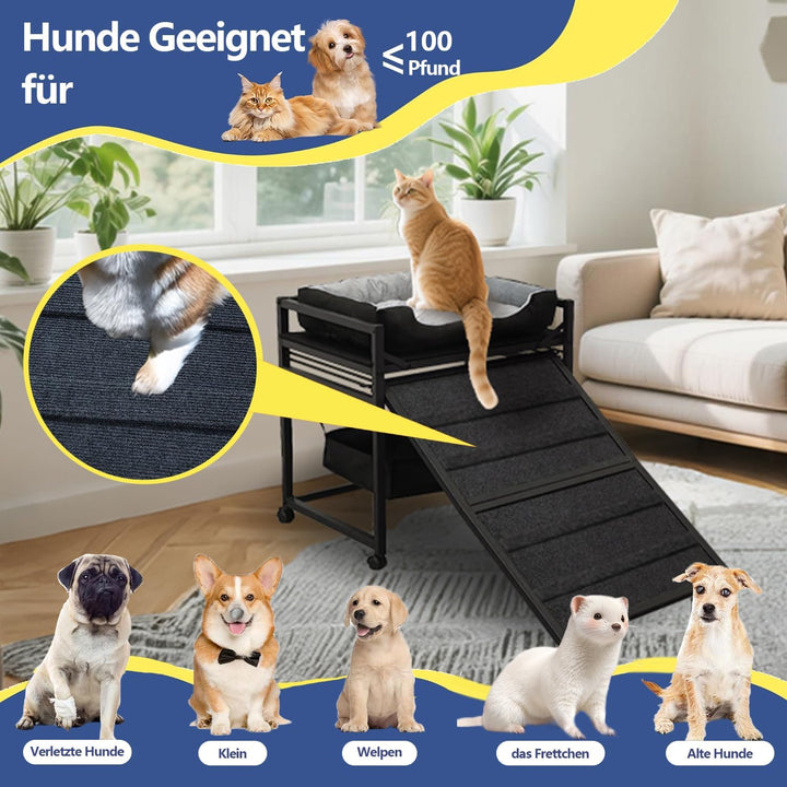 Bewegliche Struktur Haustier Treppe Rampe mit Sitz paaren Katzen/Hunde Stuhl mit Rampe hohe Betten,