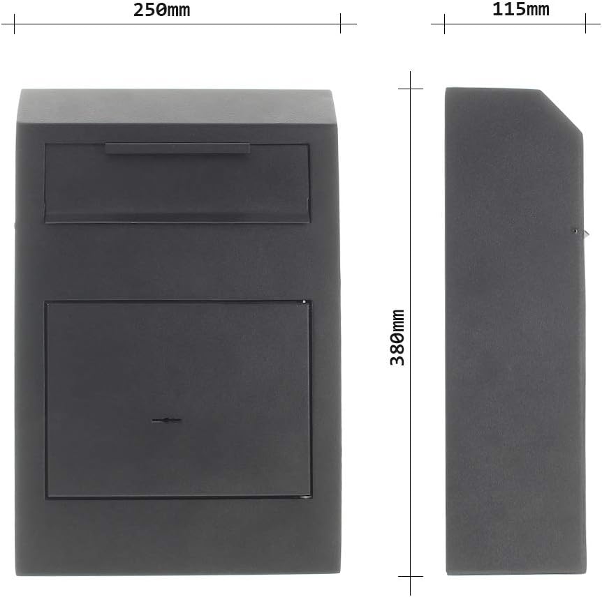 Rottner Cashmatic Basic Einwurftresor Stahl Doppelbartschloss 2 Schlüssel Rückholsperre inkl.