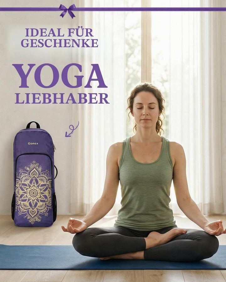 Gonex Yoga Tasche Damen, Konvertierbarer Yogatasche Rucksack mit Nassfach | 600D Polyester, Fits Mos