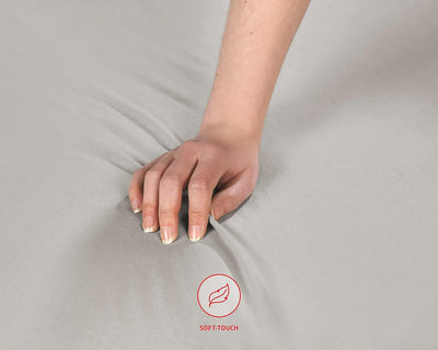 fleuresse Comfort Spannbettlaken, 96% Baumwolle, 4% Elasthan, anthrazit, 200 x 200 cm 200 x 200 cm A