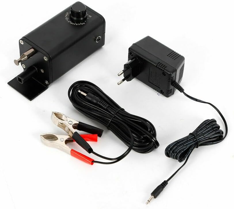 Elektrogrill Motor für BBQ Grill, 15W, 12V, Drehspiess, Tischgrill, Schwarz Metall