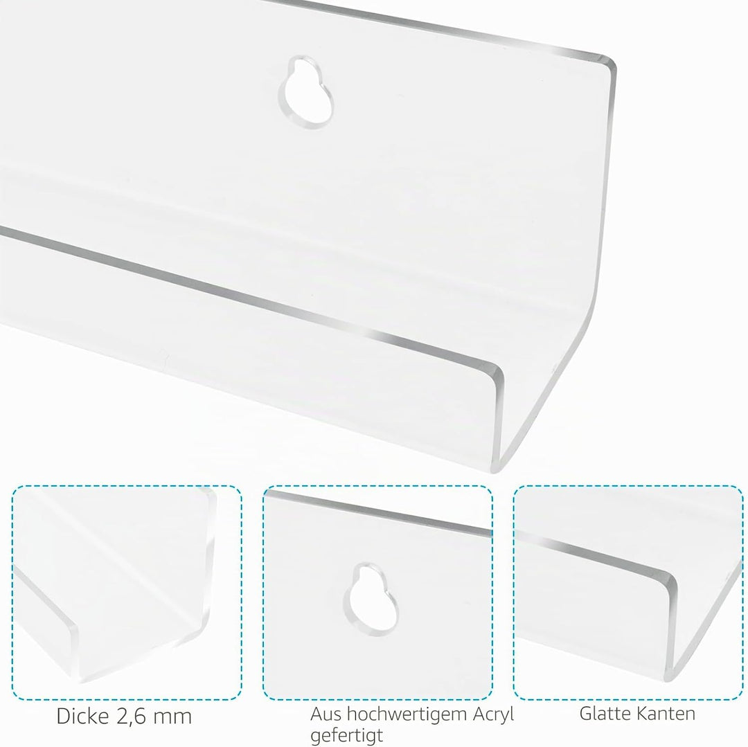 6 Stück Schallplatten Wandhalterung, 30,5 X 4,5 X 4,5 cm Schallplattenständer, Schallplattenregal, S