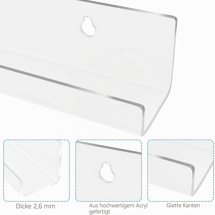 6 Stück Schallplatten Wandhalterung, 30,5 X 4,5 X 4,5 cm Schallplattenständer, Schallplattenregal, S