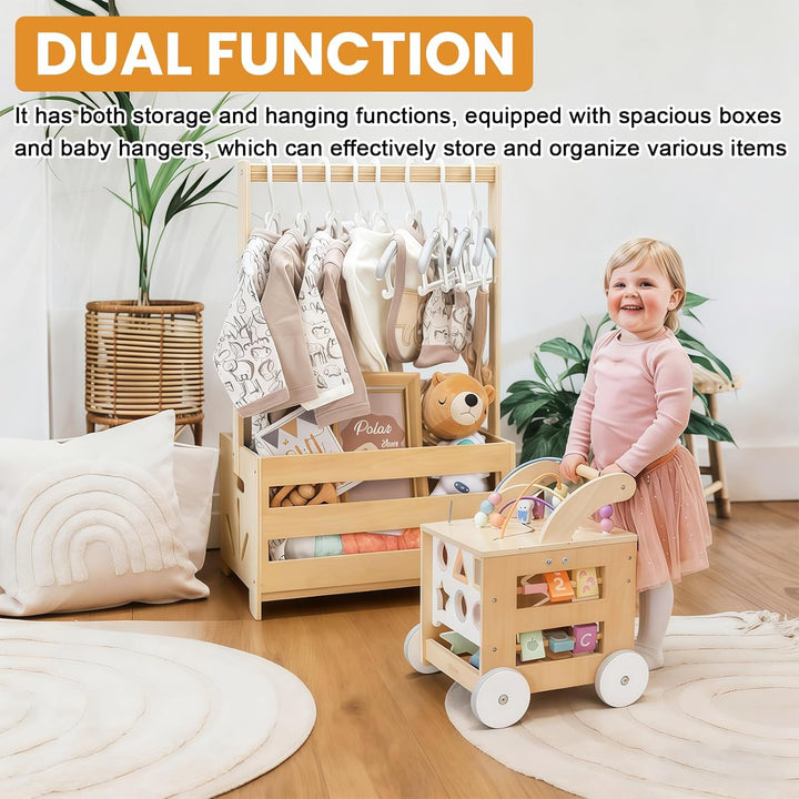 Holz Baby Geschenk Korb mit Griff, Holz Babyparty Kiste Kleiderschrank mit Griff Praktische Baby, De