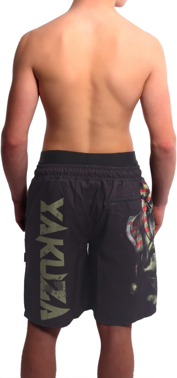 Yakuza Herren Dead Clown Badeshorts Schwarz XXL, Schwarz XXL