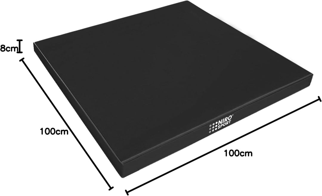 NiroSport Weichbodenmatte 100 x 100 x 8 cm Turnmatte Gymnastikmatte Fitnessmatte Sportmatte Training