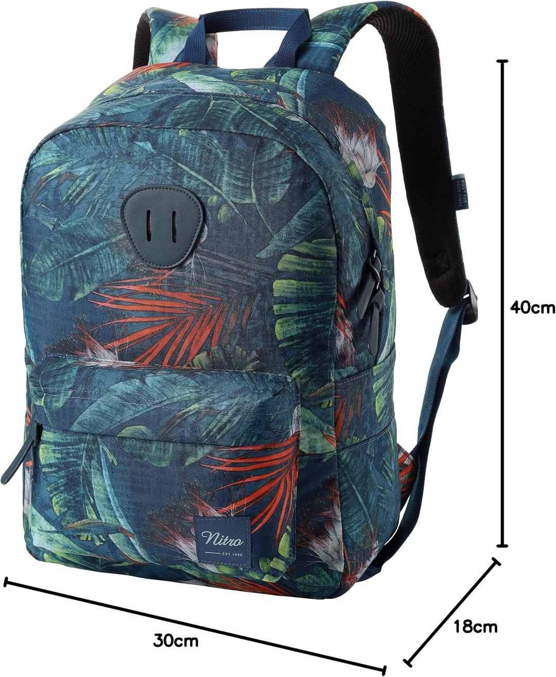 Nitro Urban Classic, Old School Daypack mit gepolstertem Laptopfach, urbaner Streetpack, Alltagsruck