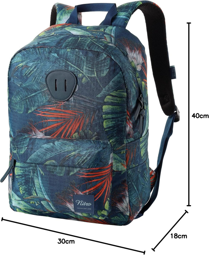 Nitro Urban Classic, Old School Daypack mit gepolstertem Laptopfach, urbaner Streetpack, Alltagsruck