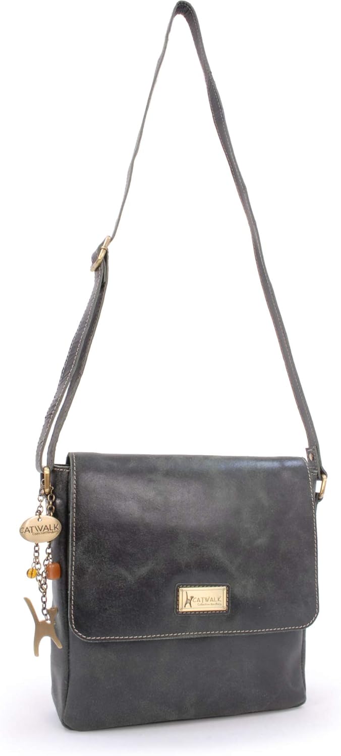 Catwalk Collection Handbags - Vintage Grobem Leder - CATWALK COLLECTION - Mittlere Grösse - Umhänget