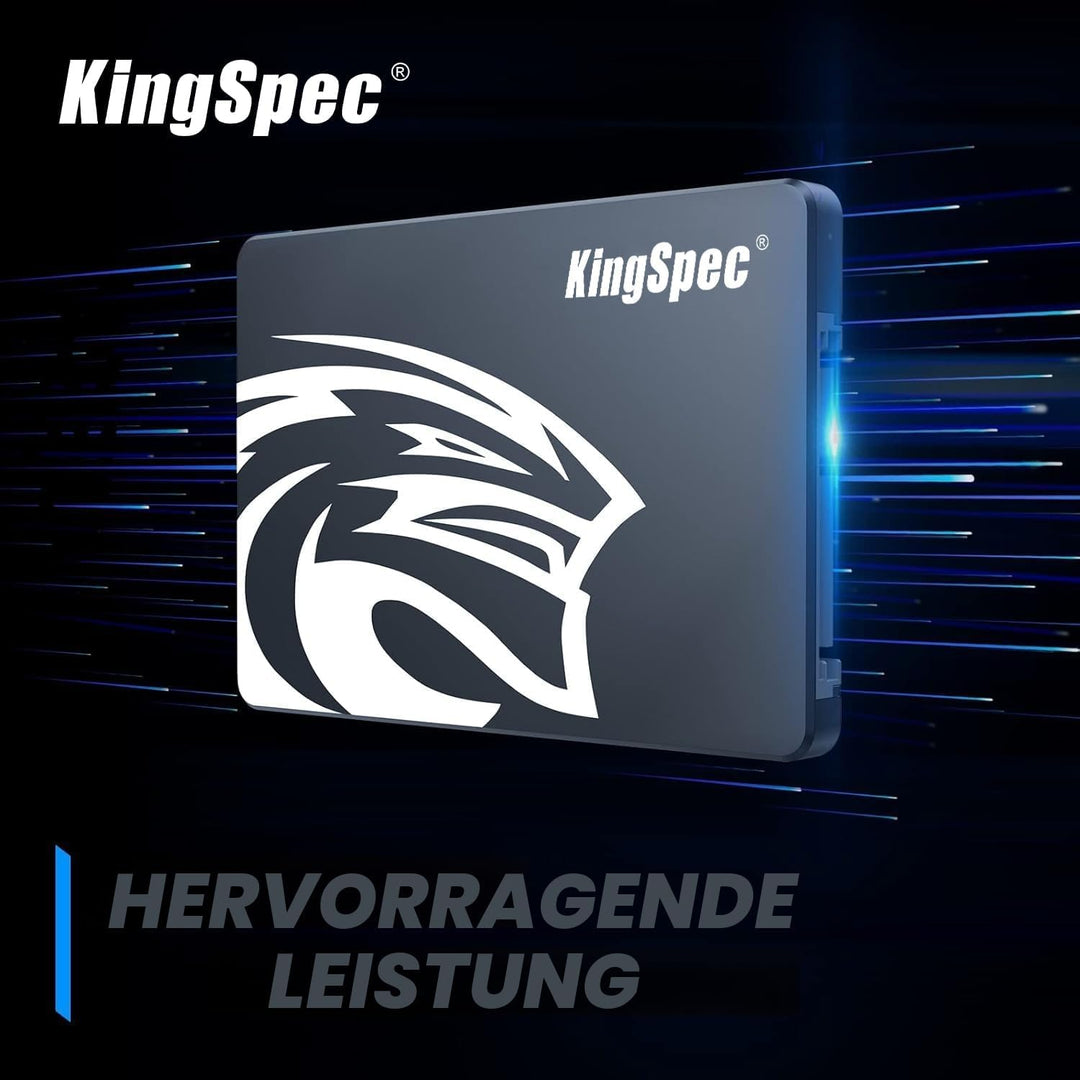 KingSpec 2TB 2.5" SATA SSD, SATA 3 SSD Festplatte Interni 3D NAND Flash, 2 5 Zoll ssd kompatibel mit