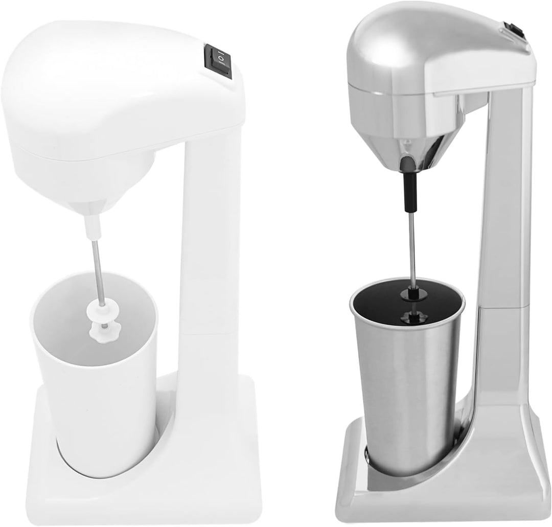 Getränkemixer Edelstahl Milchshaker 500ML 22000rpm 2 Geschwindigkeitsstufen Getränkemixer (Silber),