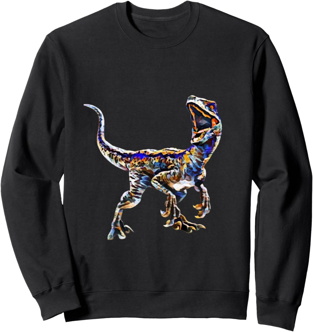 Velociraptor Raptor Motiv Dinosaurier Saurier Urzeit Dino Sweatshirt