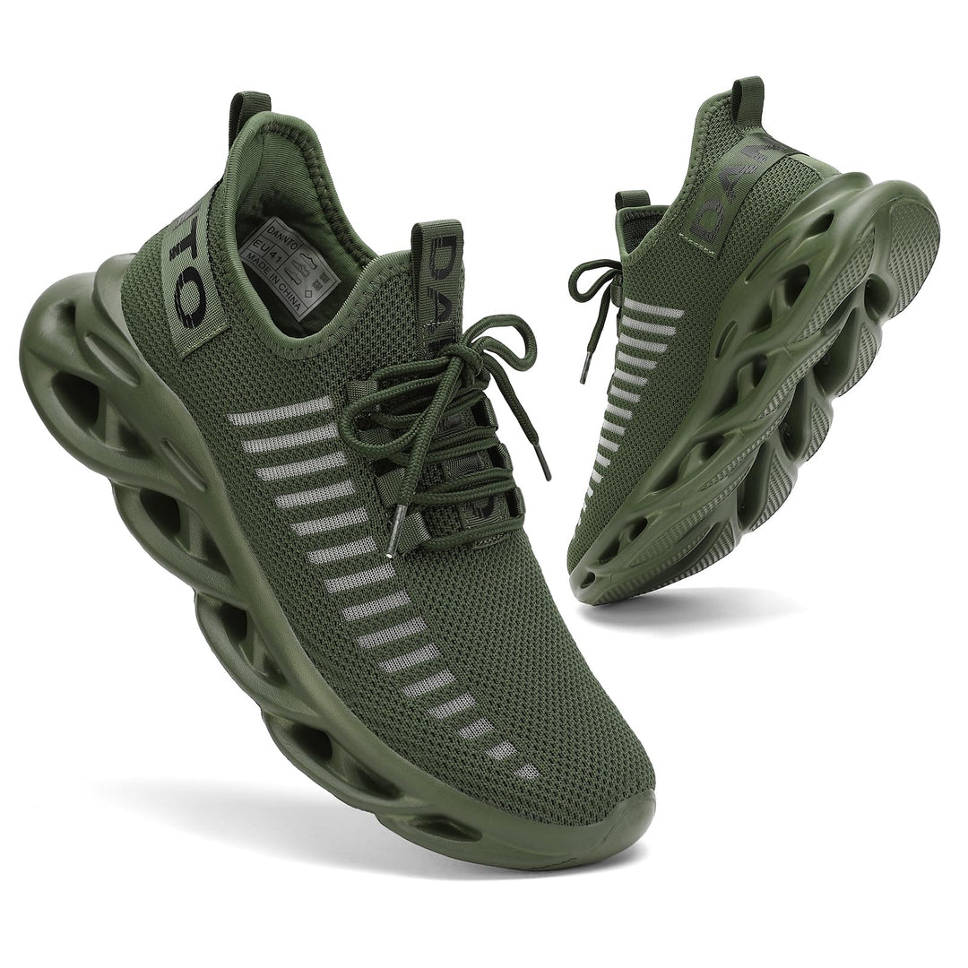 DANNTO Laufschuhe Herren Turnschuhe Damen Sneaker Leichte Atmungsaktiv rutschfeste Sportschuhe Gym F