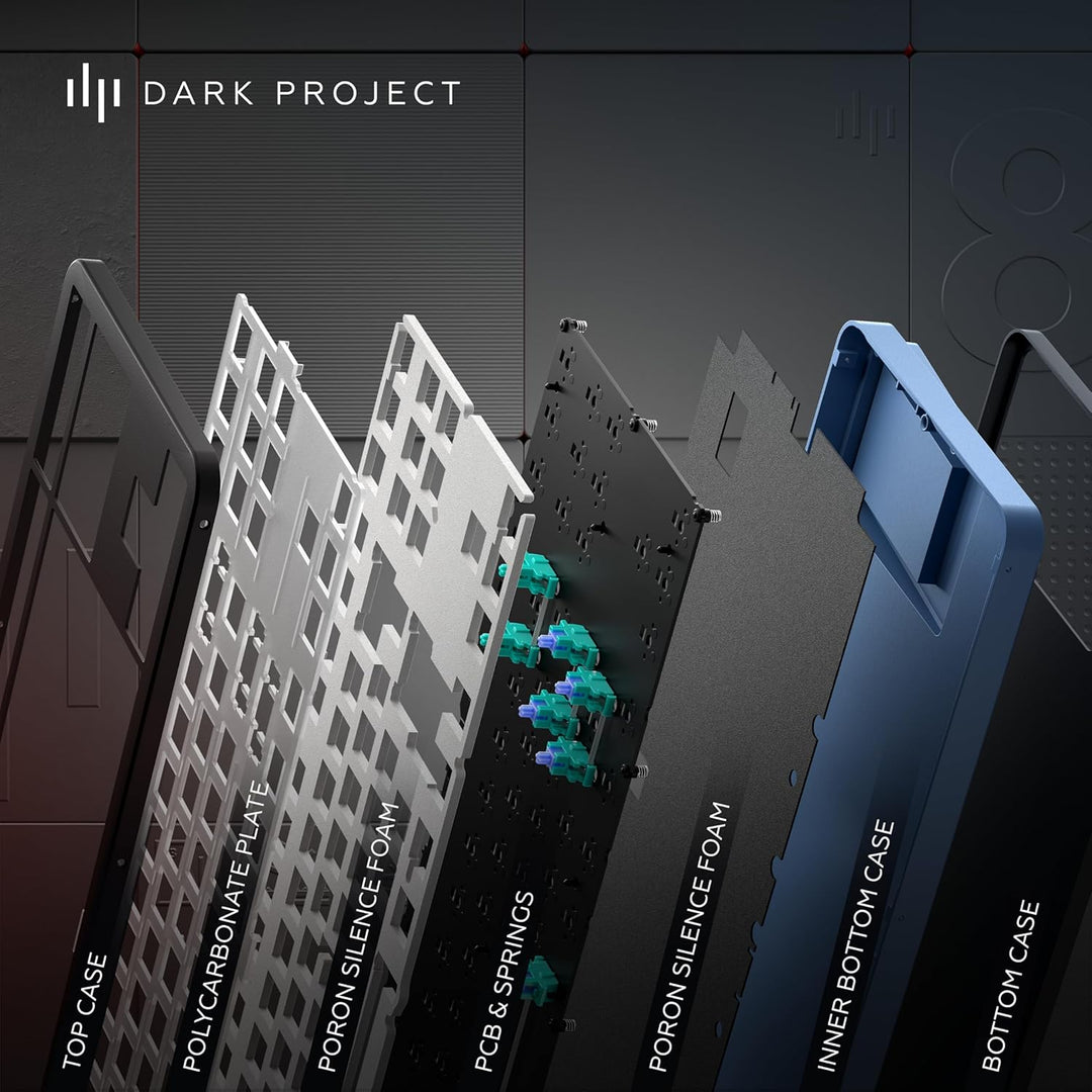 Dark Project Mechanische Gaming-Tastatur | ANSI ENG | Hot-Swap | G3MS Zircon Speed-geschmierte Schal