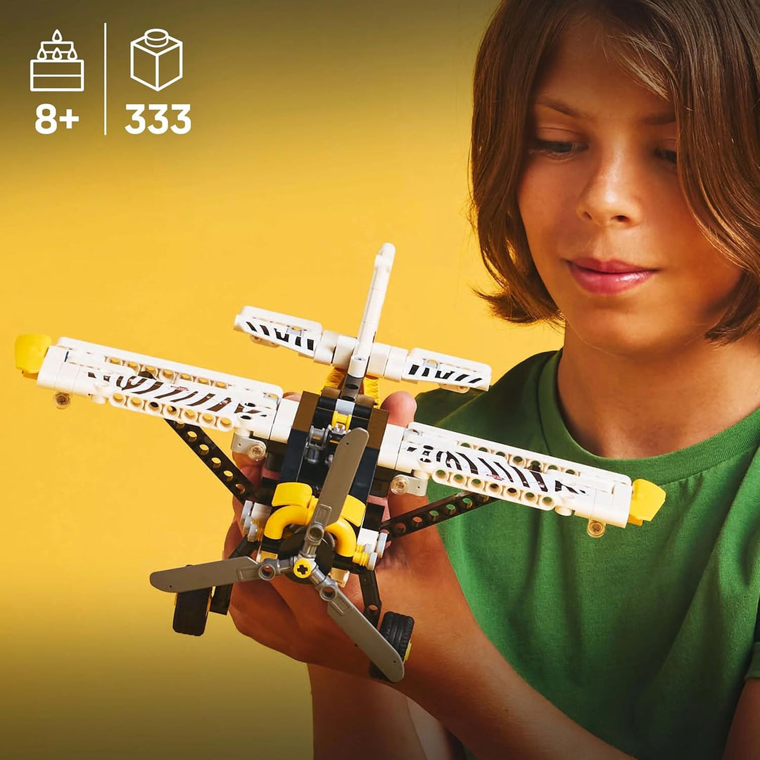 LEGO Technic Propellerflugzeug, Baubares Flugzeug Spielzeug für Kinder, Geschenk für Jungen und Mädc