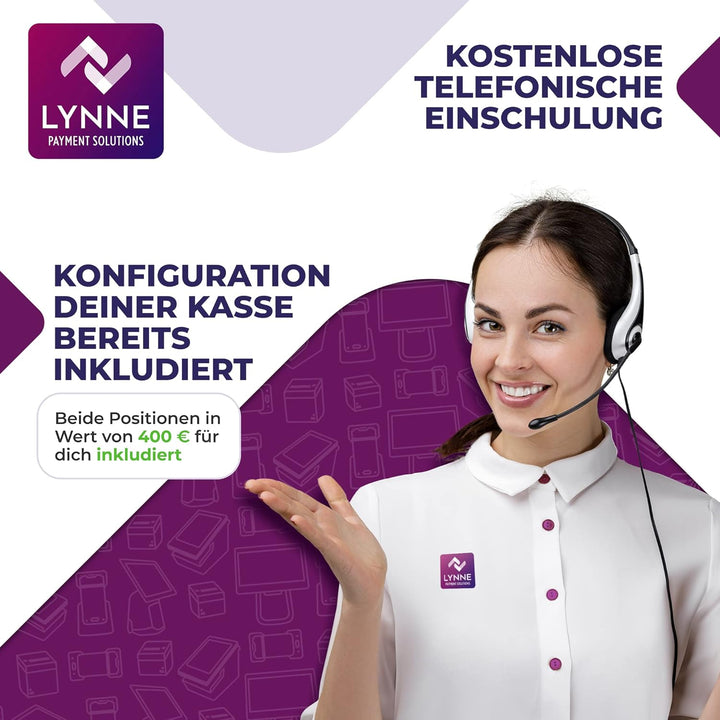 Registrierkasse TSE ready - Kassensystem mit Kartenterminal (POS) und integriertem Bondrucker - Kass