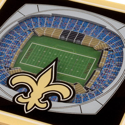 YouTheFan NFL 3D Team StadiumViews 4x4 Coasters - Set of 2 New Orleans Saints 4" x 4" Teamfarbe, New