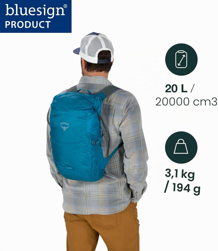 Osprey Europe Ultralight Dry Pack 20 Backpack Waterfront Blue, Waterfront Blue