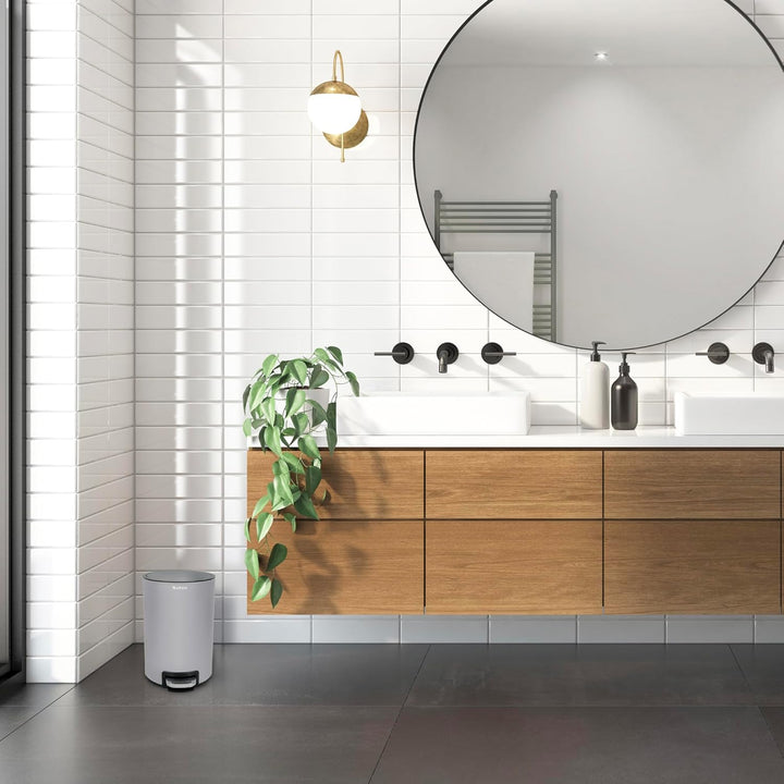 YourCasa Mülleimer Bad [5L] aus Edelstahl für Badezimmer [Softclose] - Badmülleimer Klein - Kosmetik