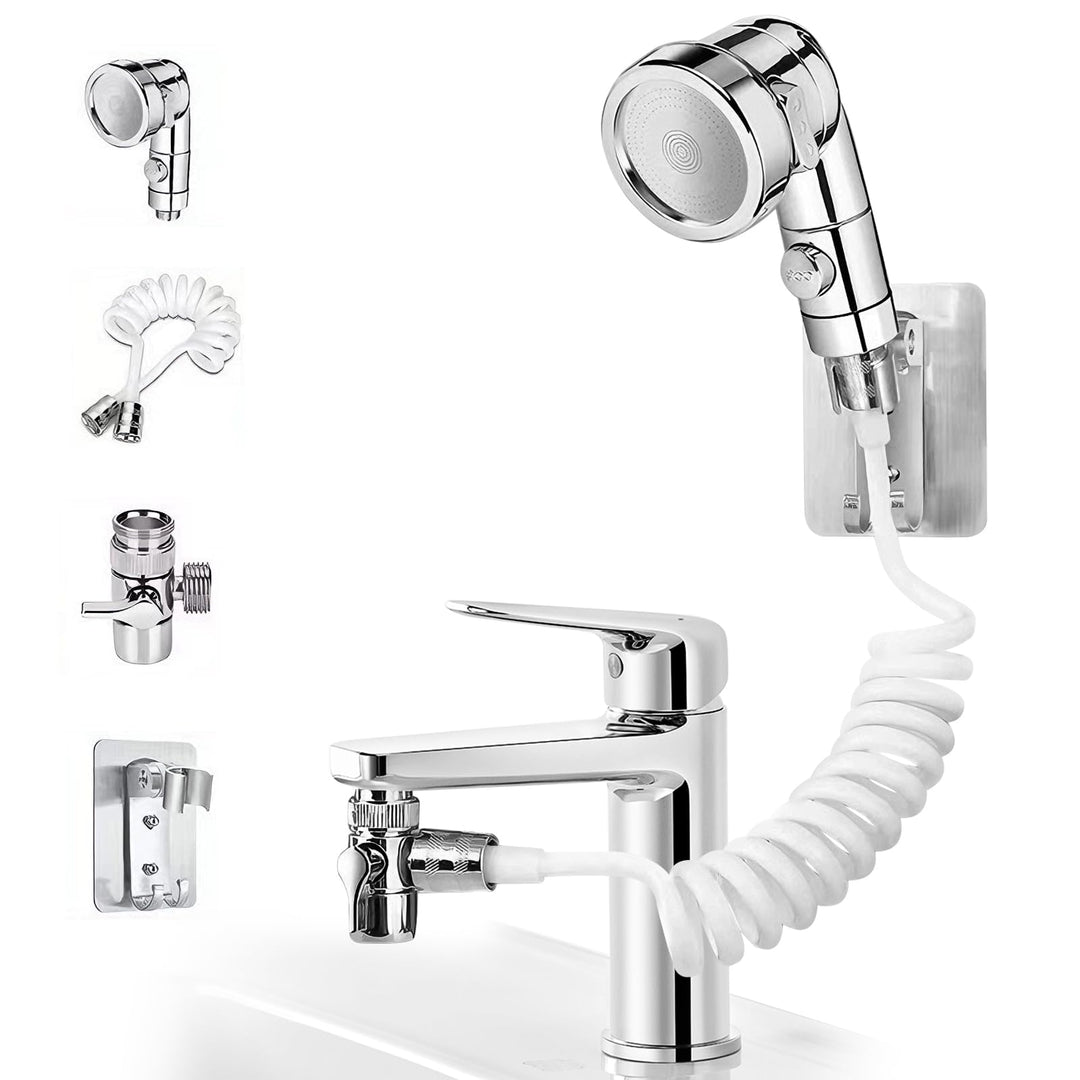 Handbrause für Waschbecken, Encuryna Waschbeckenbrause mit Schlauch, 1.5M Handbrause Duschkopf Set M