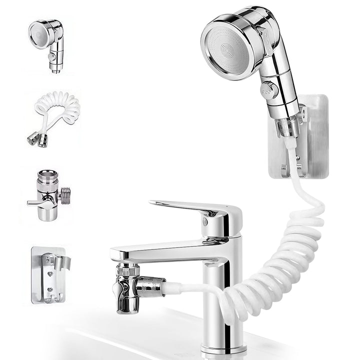 Handbrause für Waschbecken, Encuryna Waschbeckenbrause mit Schlauch, 1.5M Handbrause Duschkopf Set M