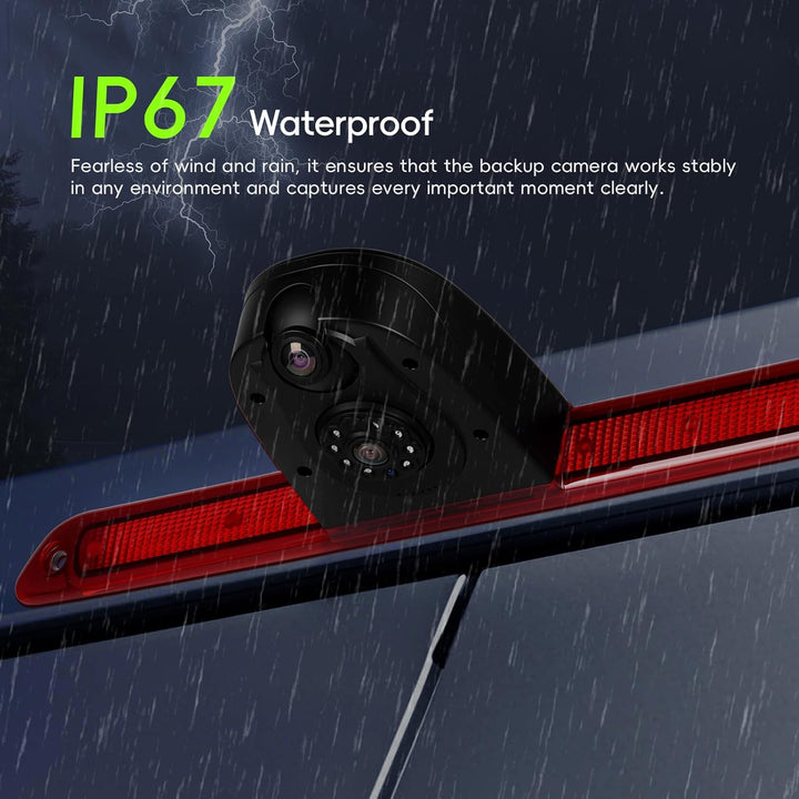 Rückfahrkamera für Mercedes-Benz Sprinter W906 2007–2019, Drittes Bremslicht Kamera mit Nachtsicht,