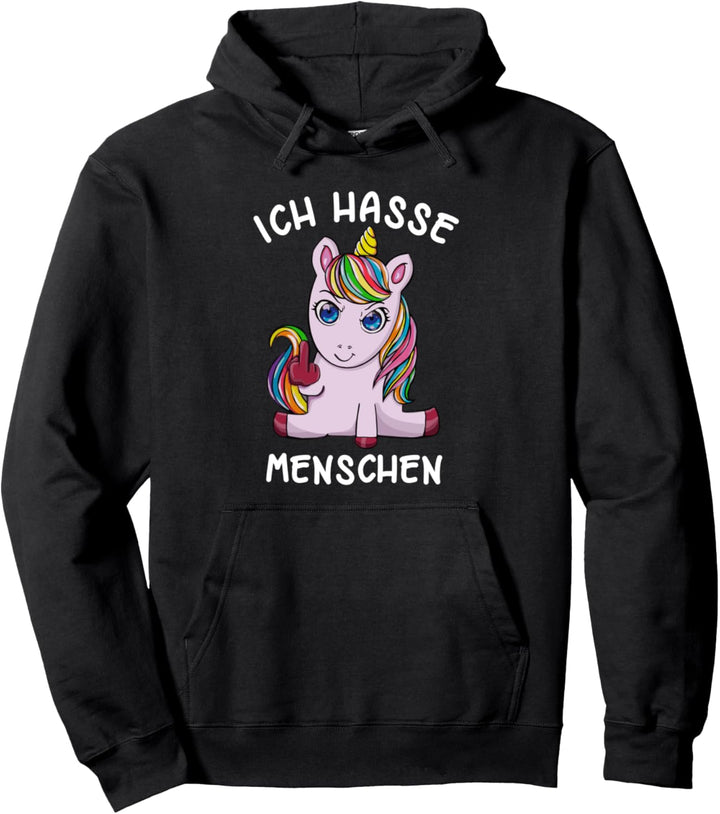 Lustiges Ew, People Ich Hasse Menschen Antisozial Einhorn Pullover Hoodie