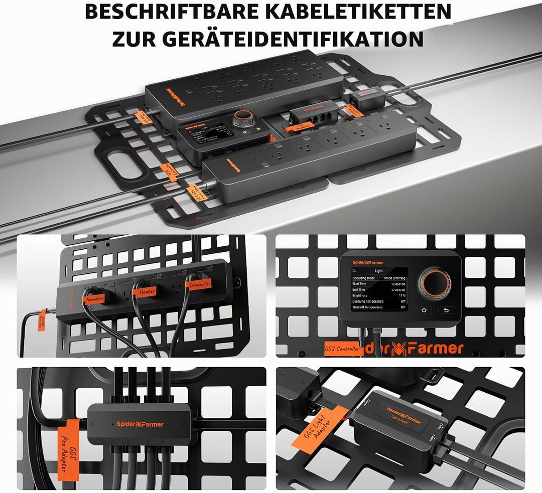 Spider Farmer Growzelt Ausrüstungsboard, 2026 Neues faltbares Grow Tent Gear Board, Robustes Geräte