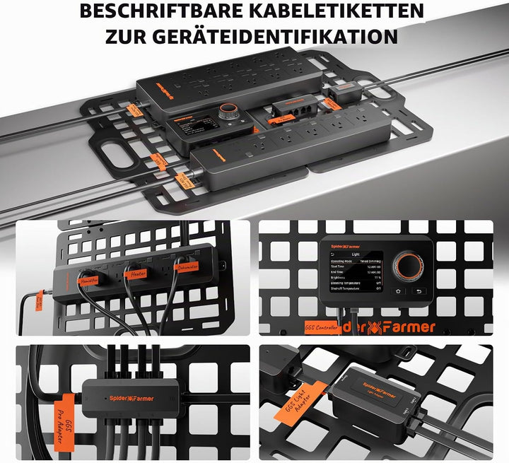 Spider Farmer Growzelt Ausrüstungsboard, 2026 Neues faltbares Grow Tent Gear Board, Robustes Geräte