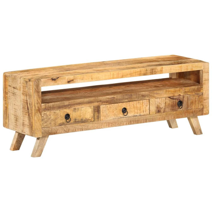 vidaXL Massivholz Mango TV Schrank 3 Schubladen 1 Ablage Lowboard TV Möbel Tisch Board Sideboard Fer