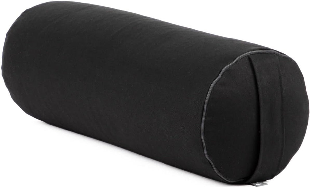 Bodhi Yoga Bolster | ECO Serie | Yogarolle mit Kapok-Füllung | Waschbarer Bezug aus 100% Bio-Baumwol