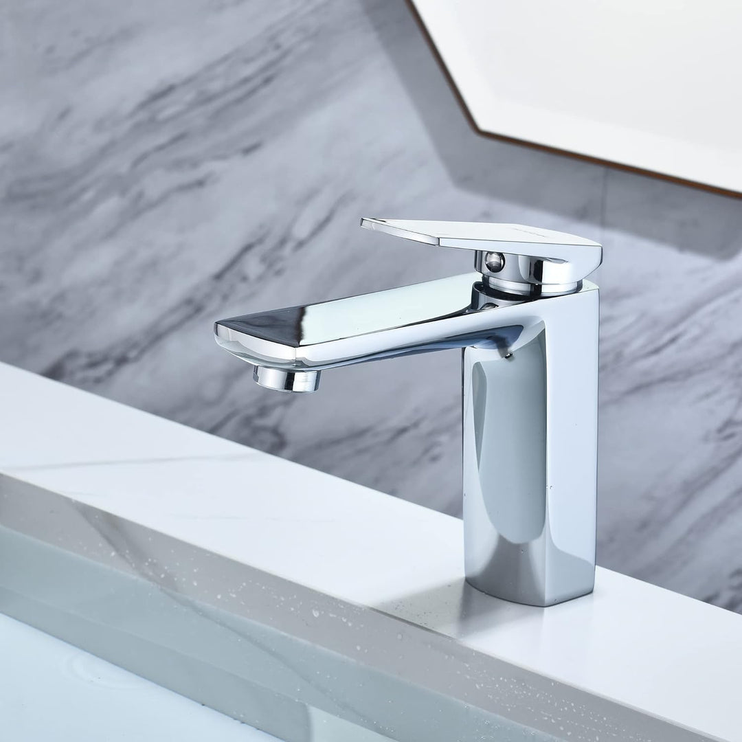 Waschtischarmatur aus Messing, kaltes und warmes Wasser, Luxus-Badezimmer