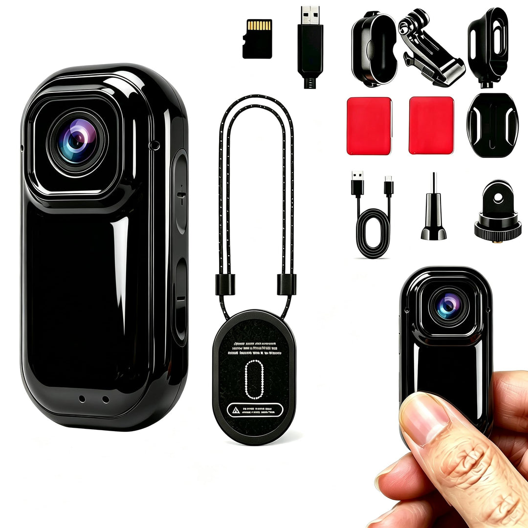 Xilecam 2,7K Magnetische Mini Bodycam, Spritzwasserfest mit Ladecase | Action Cam mit 16GB, POV Kame
