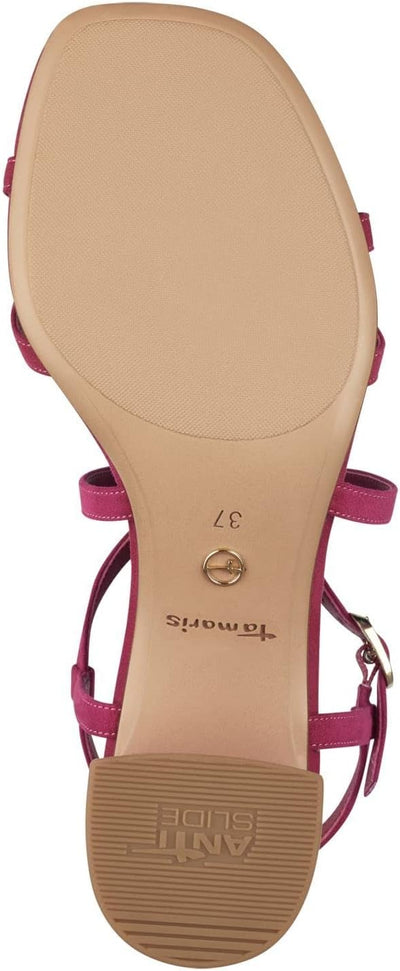 Tamaris Damen Sandaletten, Frauen Sandalen,TOUCHit-Fussbett 37 EU Fuxia, 37 EU Fuxia