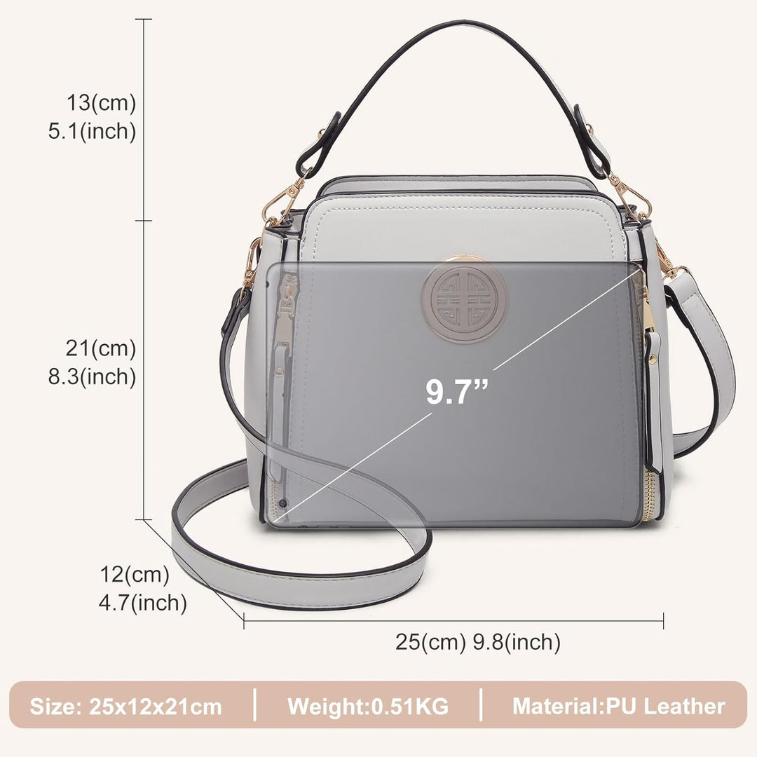 Miss Lulu Umhängetasche Damen Schultertasche Handtasche Crossbody Taschen Henkeltasche Mädchen PU Le
