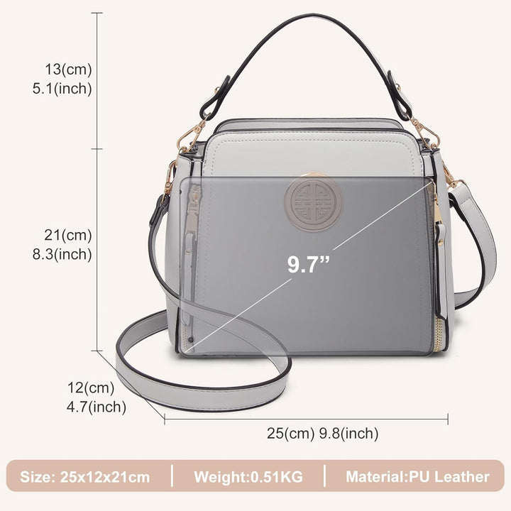 Miss Lulu Umhängetasche Damen Schultertasche Handtasche Crossbody Taschen Henkeltasche Mädchen PU Le