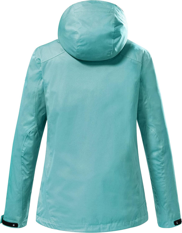 Killtec Damen Kos 133 Wmn Jckt Funktionsjacke/Outdoorjacke mit abzippbarer Kapuze 38 aqua, 38 aqua