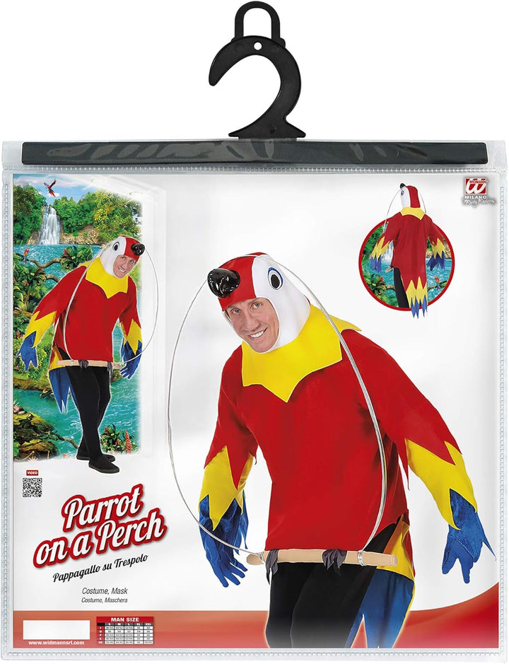"PARROT ON A PERCH" (costume, mask) - (M/L) M-L, M-L