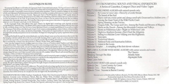 Algonquin Suite, Audio-CD