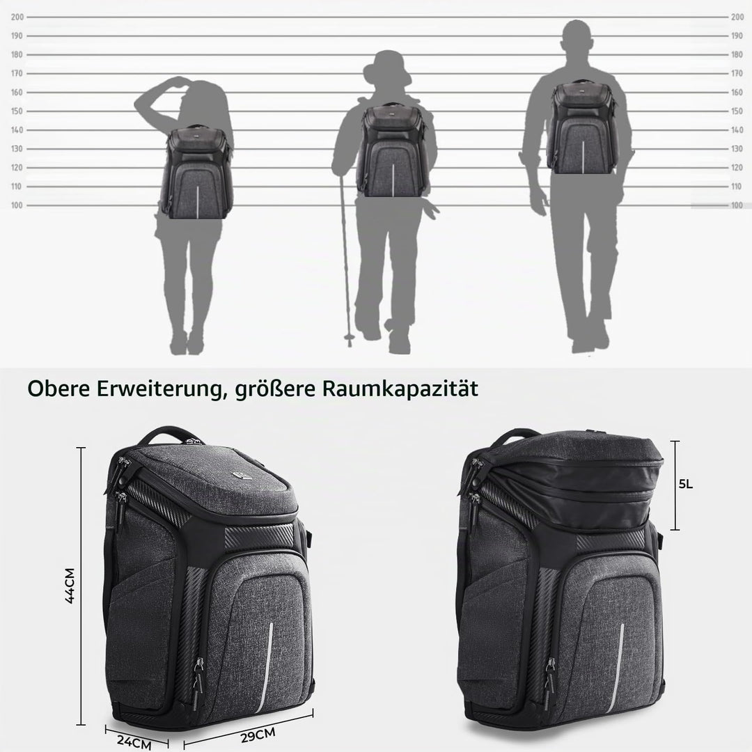 K&amp;F Concept Wasserdichter Professioneller Kamerarucksack,Fotorucksack für 2 Kameras und 15,6 Zoll La