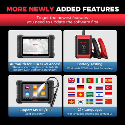 Autel MK808S-TS obd2 Diagnosegerät, 2023 Neuestes Android 11 Bluetooth Diagnosetablet mit Öl/EPB/BMS