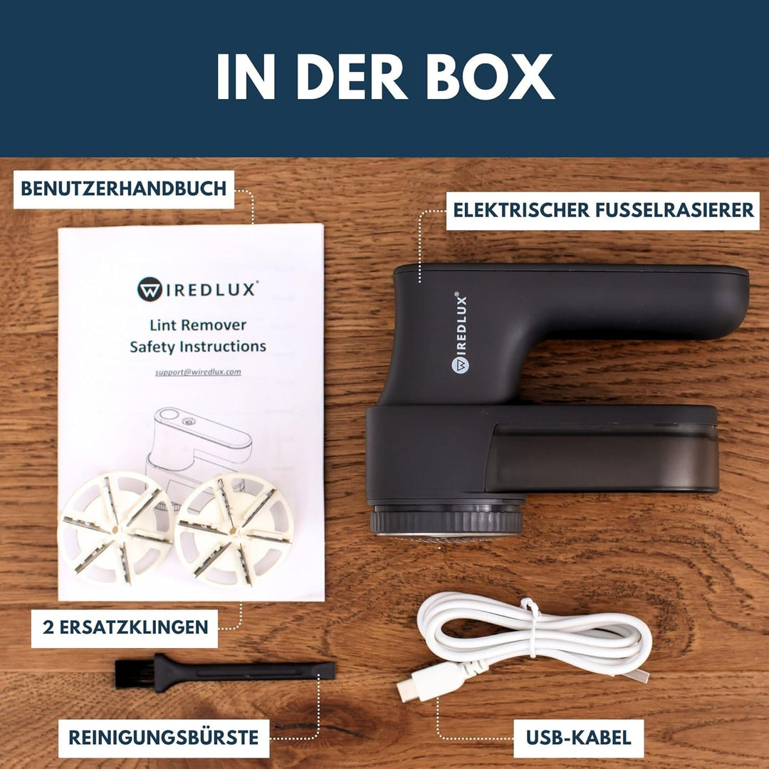 Fusselrasierer elektrisch aufladbar für Kleidung – Fusselentferner & Pilling-Rasierer mit 3 Geschwin