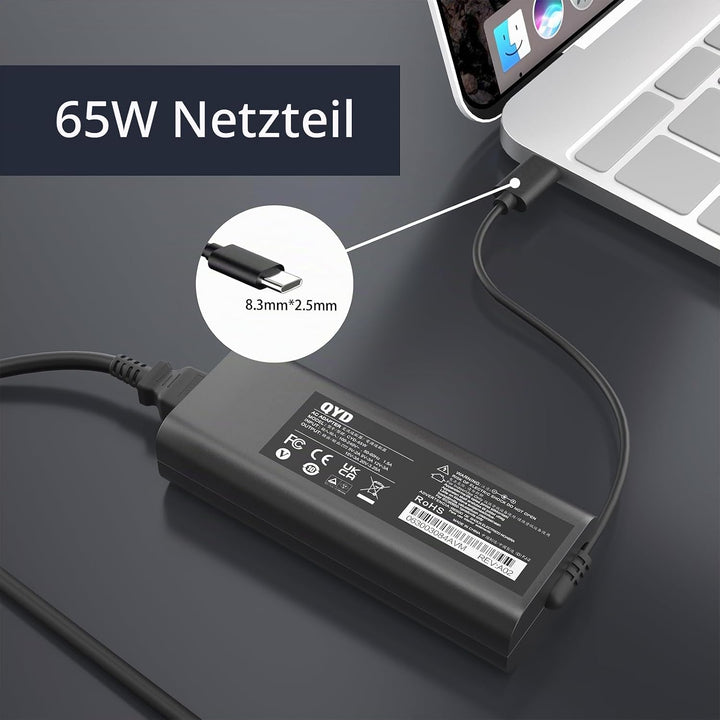 Laptop Ladekabel USB C 65W Netzteil Ladegerät für Dell Latitude 3330 5330 5430 5490 5410 5420 5520 5