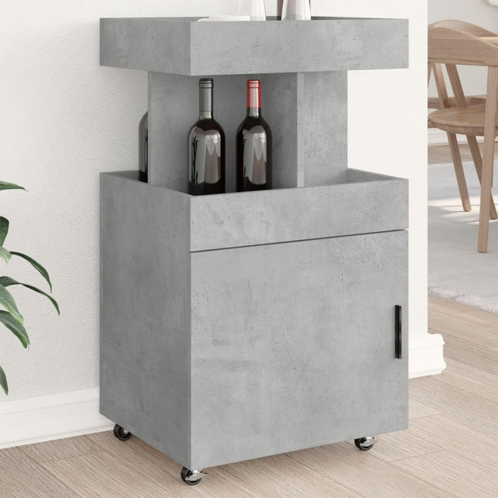 vidaXL Barwagen Betongrau 50x41x89 cm Holzwerkstoff, Betongrau