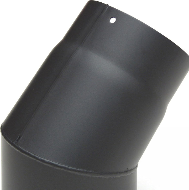 raik Rauchrohrbogen/Ofenrohrbogen 45° 2-teilig 130 mm Durchmesser mit Reinigungsöffnung Stahlblech 2