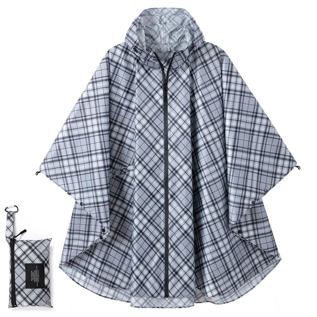 Regenponcho Damen/Herren Outdoor Jacket – Wasserdicht, Leicht & Packbar für Wandern, Camping Mit Kap