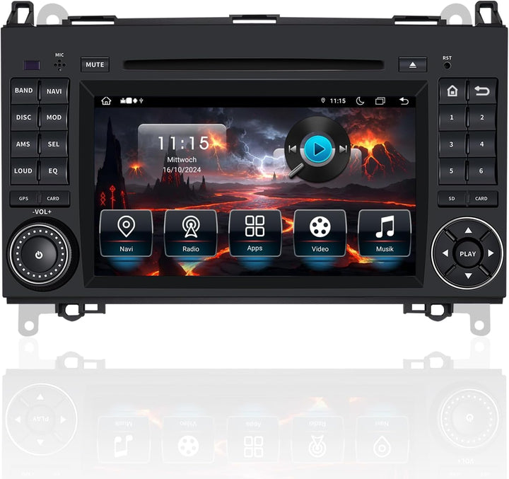 Autoradio für Mercedes Vito W639, Sprinter W906, A-Klasse W169, B-Klasse W245 – 2 DIN Radio mit CarP