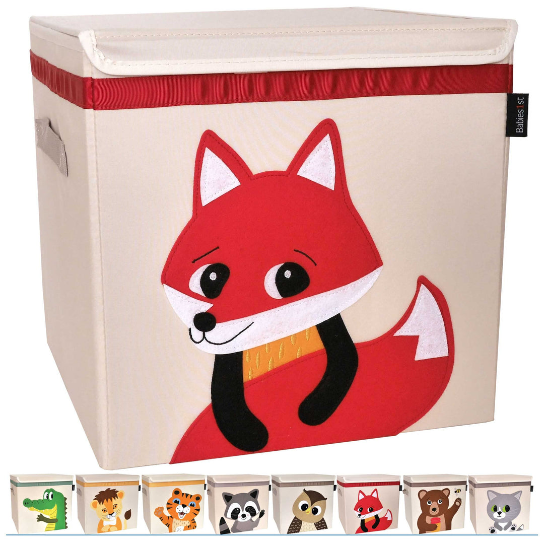 Babies1st Spielzeug Aufbewahrungsbox Kinder, mit Deckel 33x33x33 cm, Boxen für Kallax Regal, Spielze