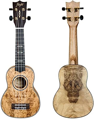 Flight, Supernatural Series Sopran-Ukulele, 4-saitig, gesteppt, Esche (DUS410 QA) Gesteppte Esche So